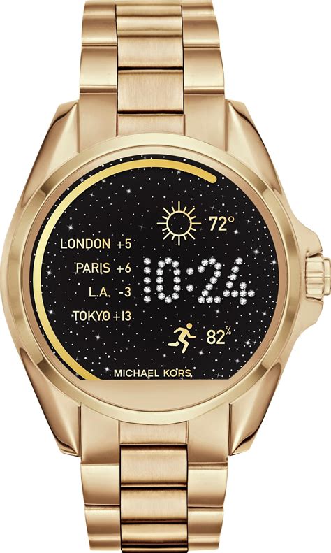 michael kors bradshaw blue and gold|michael kors bradshaw smartwatch gold.